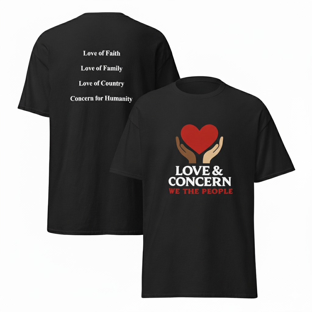Love & Concern Logo | Short Sleeve T-Shirt Black